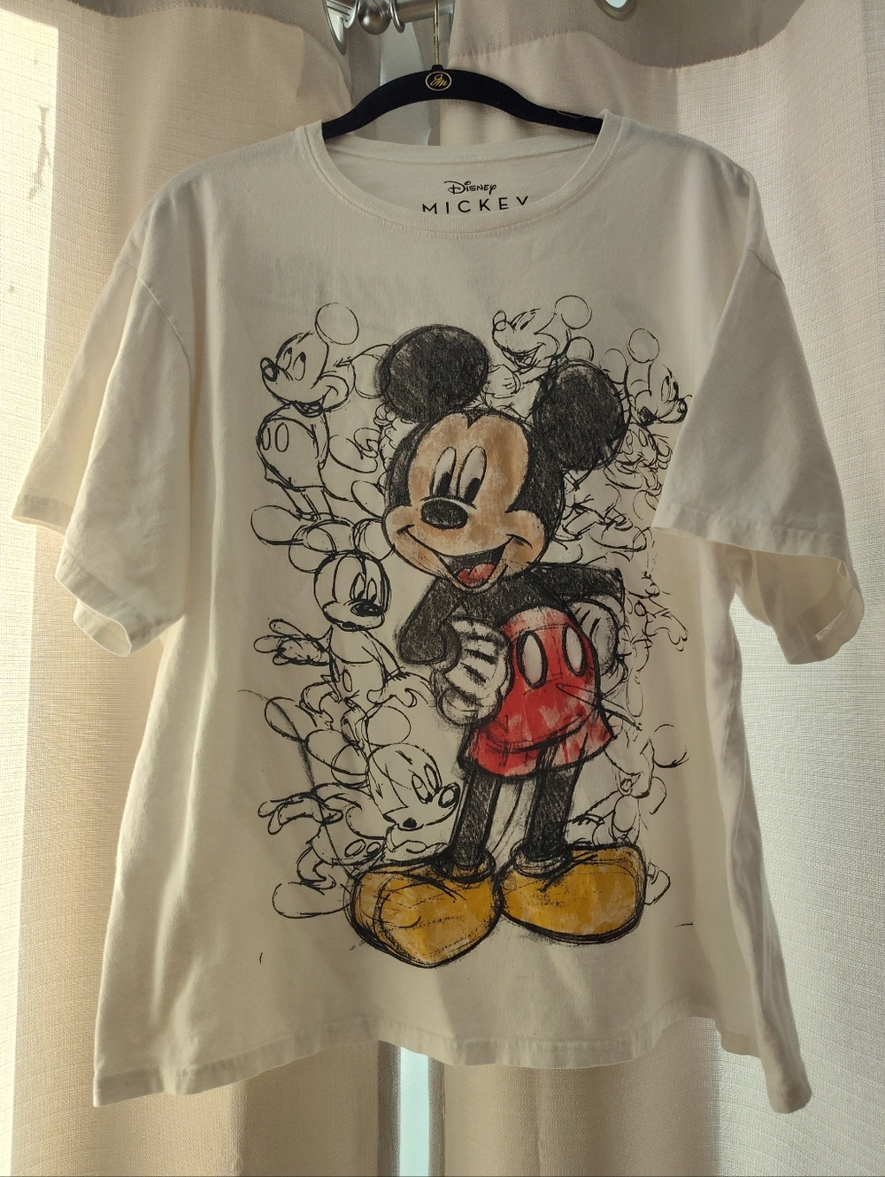 Disney Mickey Mouse Graphic Tee Shirt Vintage 90's, Size XL